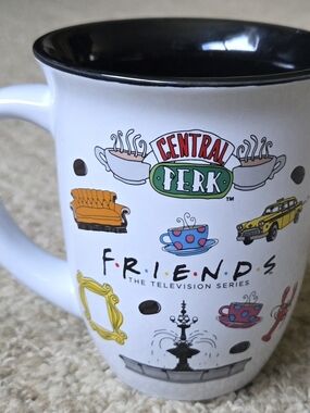FRIENDS White Ceramic Logo Mug with Black Text